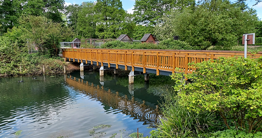 GFK-Brücken: Nachhaltig und zukunftsorientiert Ersatzneubau IBW46 | Zugang Vogelinsel Schloss Wittringen